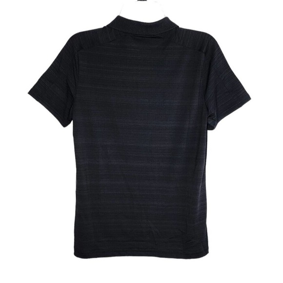Lands' End Outfitters Women's Rapid Dry Black Tonal Stripe Polo Shirt Top Small - Picture 2 of 11